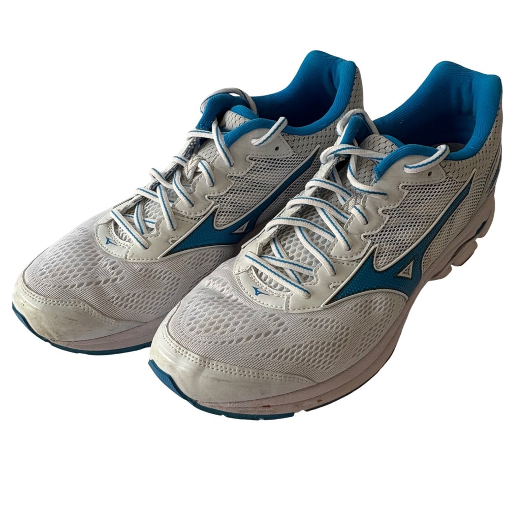 Mizuno Wave Rider 17 Men's Running Shoes White Blue Athletic Sneakers Size 10.5 - Picture 4 of 10